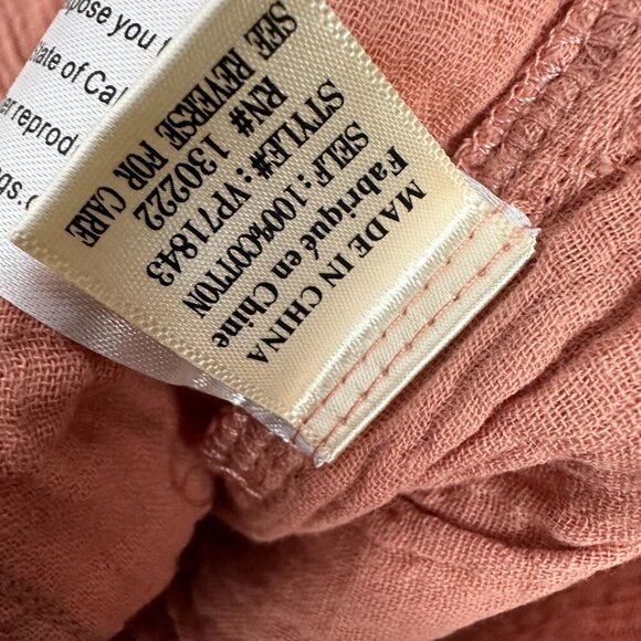 V ery J Women's 100% Cotton Drawstring Pants Size M - Picture 6 of 8